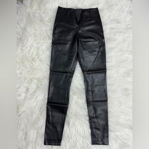 Latex black leggings Size S